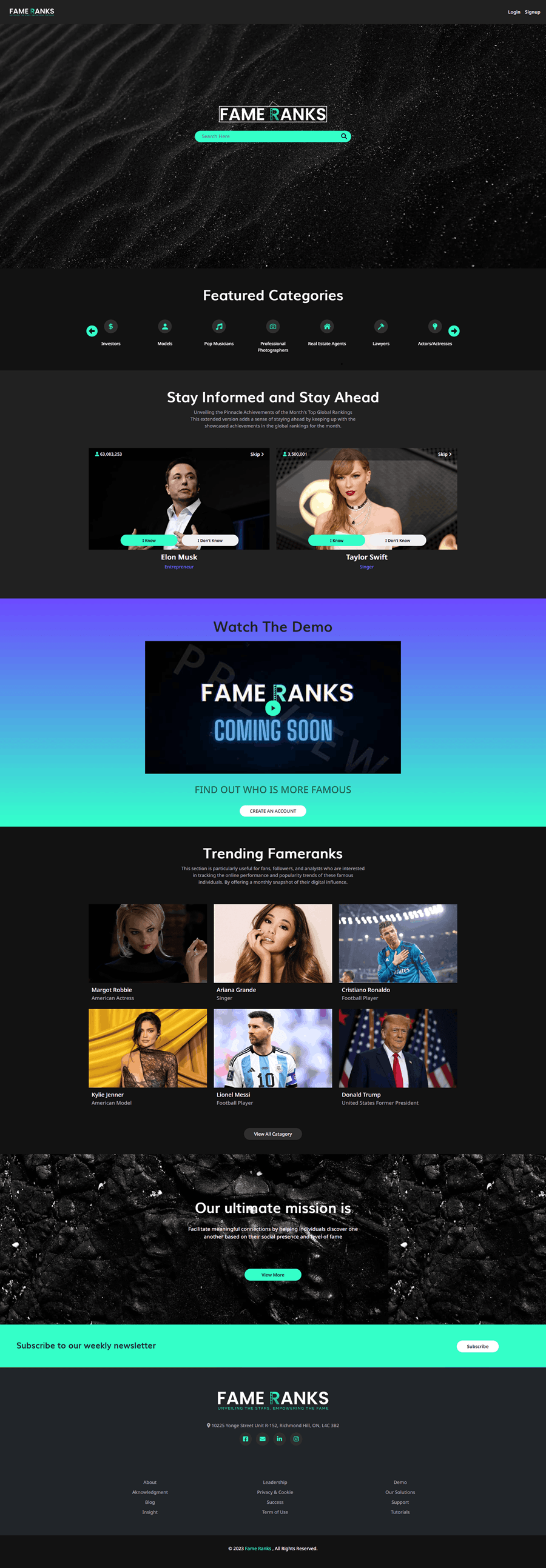 Fame Ranks
